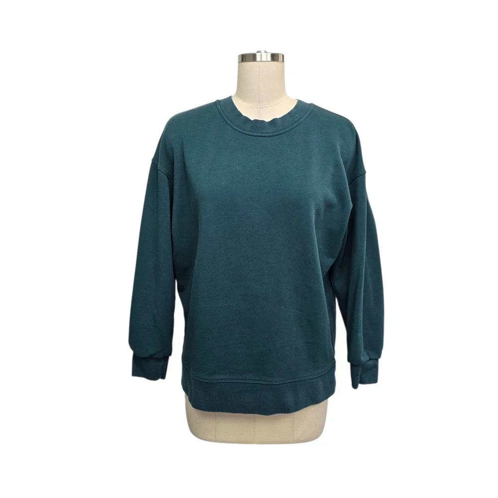 Lululemon Perfectly Oversized Crewneck Sweatshirt Teal Green Pullover Size Med 8